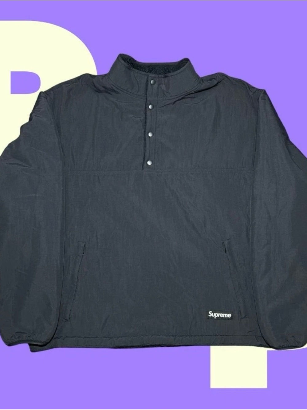 Supreme Polartec Shearling Reversible Pullover (X-Large)